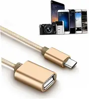LIFKICH Type C to USB Adapter Durable OTG Cable with Braided Design for Superspeed Data Transfer Compatible with USB Devices and Peripherals