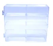 4 Tier Acrylic Display Case Minerals Rocks Stackable Toys Colletables
