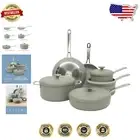 10-Piece PFA-Free Ceramic Nonstick Cookware Set - Induction Compatible & Stylish