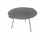 Camping Firepit Pan Round Cast Iron Plate Griddle