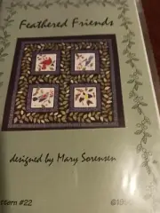 FEATHERED FRIENDS Applique Pattern #22 Mary Sorensen UNCUT Vintage