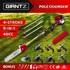 Giantz 4-STROKE Pole Chainsaw Hedge Trimmer Brush Cutter Whipper Multi Tool Saw