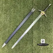 Personalized Sword, Engraved Sword, Netflix Witcher Black Sword with Scabbard