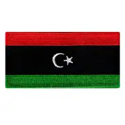 LIBYA FLAG PATCH embroidered iron-on AFRICA SOUVENIR EMBLEM TRIPOLI BANNER