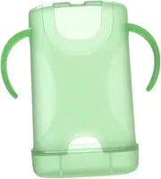 kokiya Squeeze Food Pouch Holder Juice Box Holder Dishwasher Safe Spillproof Pouch Storage Kids Snack Storage for Drink Juice Boxes, green