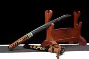 Japanese Samurai Tanto Dragon Knife Engraved Black Blade Combat Fighting T10
