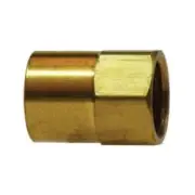 12035 Straight Adapter, 3/8" Female Inverted Flared x 1/4" FNPTF, Brass (2 Pack)