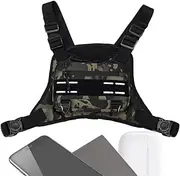 Chest Pack for Men, Chest Bag - Chest Training Vest Bag Gabeless Adjustable Outdoor Sports Accessories, Multifunctional Running Pack for Mobile Phones, Headphones, c, Siehe Beschreibung, See