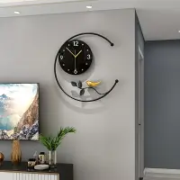 在飛比找樂天市場購物網優惠-北歐現代簡約時鐘 個性創意時鐘時鐘 喜鵲登枝造型掛鐘 可愛小