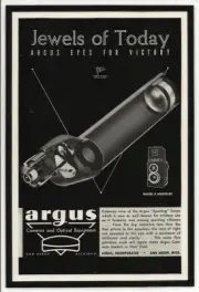 1944 Argus PRINT AD Argus Spotting Scope WWII war optics LAMINATED VTG ORIGINAL