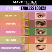 Maybelline New York Color Rivals Pigmented Eye Shadow Palette, Waterproof - 3 gm