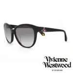 【VIVIENNE WESTWOOD】英國經典LOGO格紋星球太陽眼鏡(黑 VW859_01)