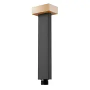 Mondella Signature Ceiling 200mm Shower Arm - Black & Rose Gold Brass FREE POST