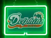 Miami Dolphins Man Cave Acrylic 14" Neon Light Sign Lamp Beer Bar Pub Wall Decor