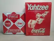 Coca-Cola Collectors Edition Yahtzee & Checkers - STILL IN PLASTIC!