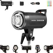 SK400II-V 400Ws Photo Studio Strobe Flash Monolight Light with Bowens Mount & 10