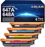 647A 648A Toner Cartridge 4 Pack | Compatible for HP Color Laserjet Enterprise CM4540 MFP, Color Laserjet Enterprise CP4025, Color Laserjet Enterprise CP4525 Serie (Black,Cyan, Magenta, Yellow)