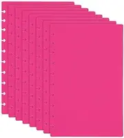 uxcell 4 Pair Discbound Notebook Cover, 7.24" x 9.51" Medium Size PP Disc Planner Cover for Arc Notebook Happy Planner Office Product, Rose Pink