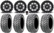 Fuel Lethal 14" Wheels Black 27" Ceros Tires Polaris Ranger XP 9/1K