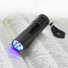 AU 9 LED Mini UV Ultra Violet Flashlight Blacklight Torch Light Lamp (1pc)