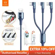 Mcdodo 3 in 1 Multi Charging Cable For iPhone + Type C + Micro USB Braided Cord