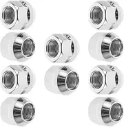 CRILSTYLEO 10pcs Spline Lug Nuts Set for Car Wheels Open End Bulges Acorn Design for Secure Fixation Effortless Installation Durable Tire Lug Nuts for Vehicle Modifications