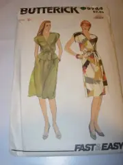 WOMENS UNCUT EASY BUTTERICK Sewing Pattern 3784 SKIRT TOP DRESS CAREER SIZE B