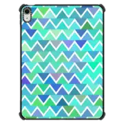 iPad Air 11-inch (M2/M3) iPad Impact Case Colorful Turquoise Zigzag Pattern