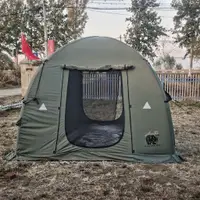 在飛比找蝦皮商城精選優惠-韓單尾貨16FT 軍綠滌棉半球型充氣帳篷 充氣小屋 戶外露營