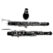 Master Sound Ebony Wood English Horn, Pro Alto Oboe,F Key, Silver Keys