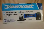 Silverline 18V Angle Grinder 115mm(4.5 in) 4Ah Li-ion Battery