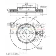 Bremtec Euro-Line GeoZinc Coated Brake Rotor - BDR18450EL