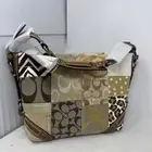 Coach Patchwork Carly Bag Brown/ Gold NWT - 225