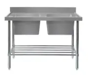 Mixrite Double Center Sink Bench - W2400 X D600 X H900 - SS2624C-SM