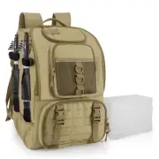 CMOOD Fishing Backpack with Rod Holders and 4 Tackle Boxes 40L Tackle Bag Wat...