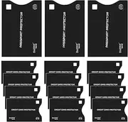 [DAITET] Travel RFID Blocking Sleeves(12 Credit Card Holders & 3 Passport Protectors), with Marking Box, Men & Women Identity Theft Prevention RFID Blocking Envelopes and Passport, Fit Any Pocket or Purse