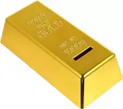 Gold Bar Coin Bank Gold Bullion Bar Piggy Bank Brick Coin Saving Money Box