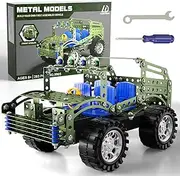 [Lucky Doug] Building Toys Model Truck Set - 283 Pieces STEM Jeep Car Building Toys for Kids Ages 8-12, Assembly Engineering Model Car Kits Toys for Boys 8 9 10 11 12-16 Years Old