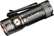 Fenix E18R V2.0 Rechargeable EDC Flashlight - Mini 1200 Lumen USB-C Rechargeable Torch | USB Type-C Charging Port Pocket Size Torch - Camping Flash Light for Hiking, Work, Emergencies - Black