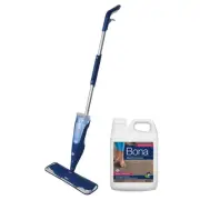 Bona Microfibre Mop Pad 850ml Wood Floor Spray Cleaner Cartridge 2.5L Refill