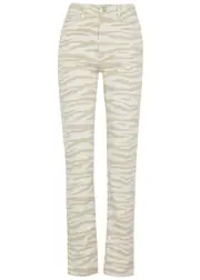 Ganni Swigy Printed Slim-leg Jeans - Khaki - W25 W25