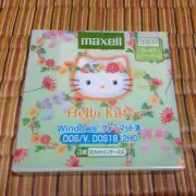 Maxell Hello Kitty 3.5 Inch 2HD Floppy Disk 3 Disks Windows Formatted