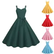 Women Vintage Swing Dress Party Clubwear Wedding Cocktail Evening Dress ；