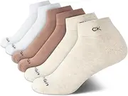 [Calvin Klein] Women's Athletic Sock - Cushion Quarter Cut Ankle Socks (6 Pack)