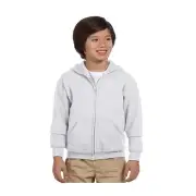 Boys Hoodie Fleece Jacket Full Frontal Zip Long Sleeves Side pockets - Gray Ba