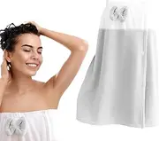 Nuyhgtr Spa Body Wrap Women, Absorbent Wearable Shower Towel Robe with Cute Bow Design, Lightweight and Soft Bathrobe to Adults, Ideal for Changing Room, Dorm, Gym, and Post-Bath Use