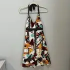 Patagonia S Iliana Halter Dress Built In Bra Organic Cotton Artsy Abstract New