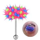 Vibrating Tongue Ring Stud Barbell Stainless Steel Body Piercing Jewelry (6 ECM