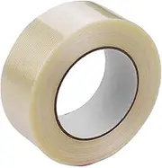 Filament Strapping Tape, Fiber Tape Filament Strapping Tape Reinforced Fiberglass Strong Adhesive Transparent 2.0 Inch 164 Feet for Heavy Package Strapping Fix