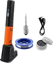 Gihioue Cordless Soldering Iron Kit, Portable Soldering Pen, Desoldering Tool Precision Tip Adjustable Temperature Digital Display for Jewelry Making Circuit Board Work Plumbing Hobby Projects